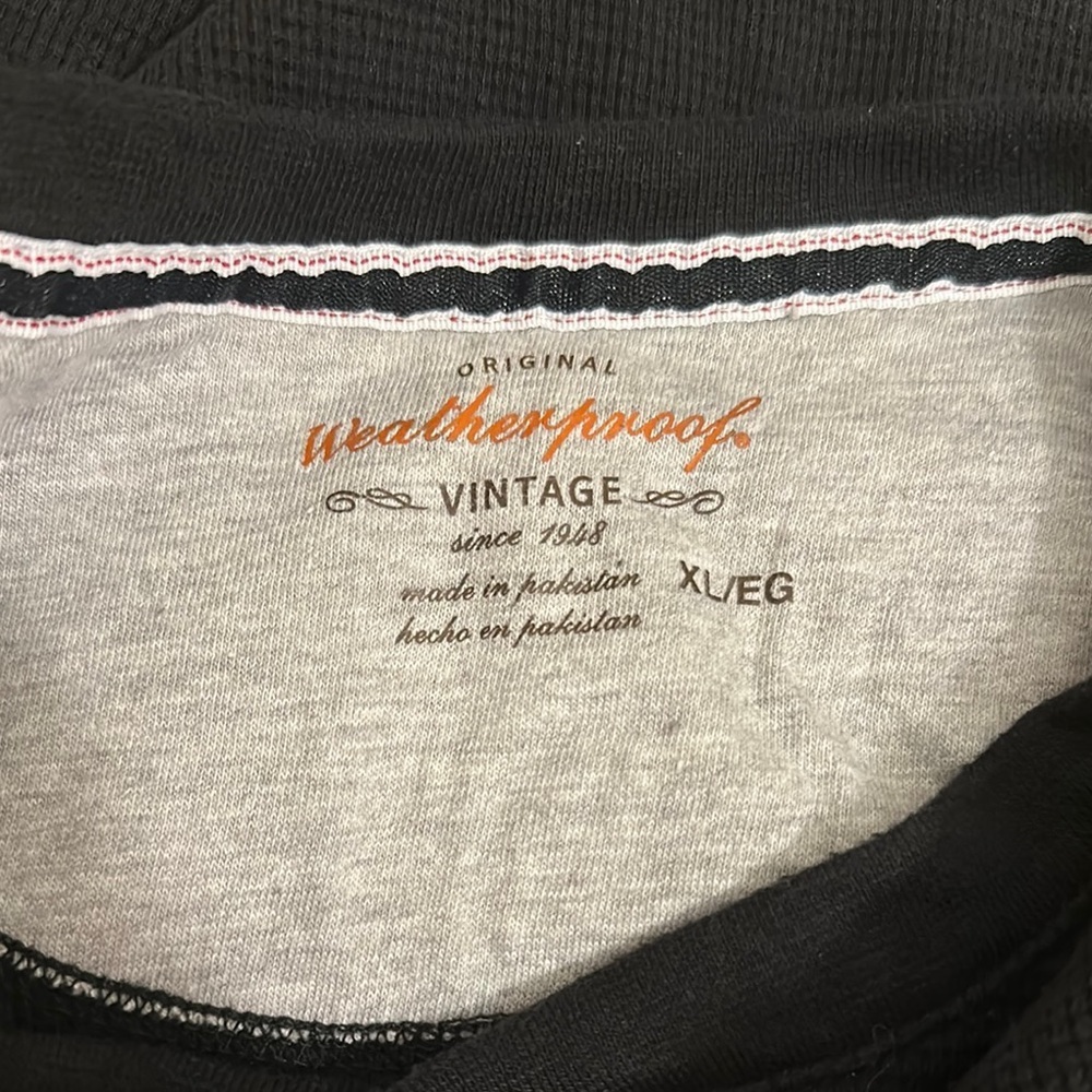 Weatherproof Men's Black Waffle Henley Shirt Size XL - Picture 4 of 4